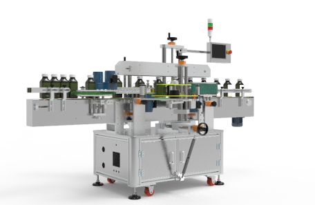 双面不干胶贴标机+卷标机构