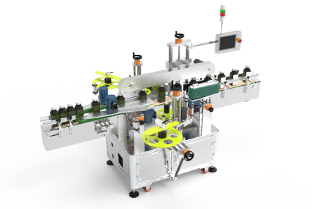 双面不干胶贴标机+卷标机构