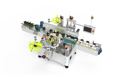 双面不干胶贴标机+卷标机构