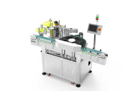 高速回转式西林瓶不干胶贴标机