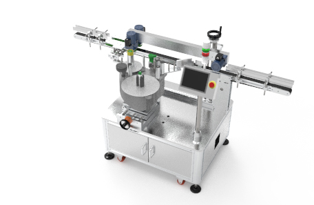 纸盒平面转角不干胶贴标机