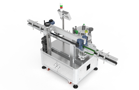 纸盒平面转角不干胶贴标机