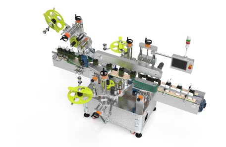 蓄电池平侧面不干胶贴标机