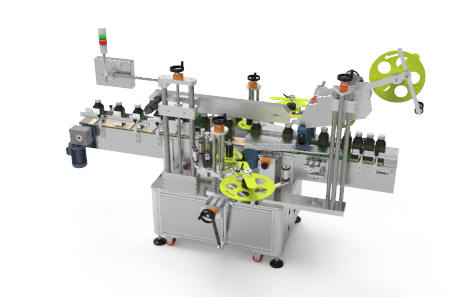 蓄电池平侧面不干胶贴标机