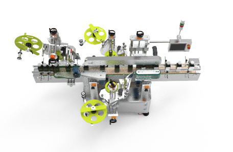 蓄电池平侧面不干胶贴标机