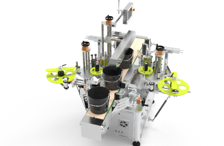 润滑油桶贴标机