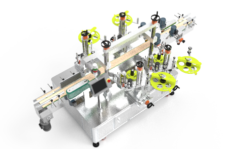 双侧面兼颈部贴标机