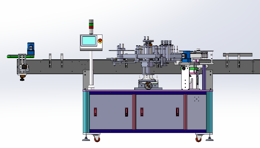 双星轮圆瓶不干胶贴标机定制